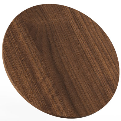 Plateau de table rond en bois de noyer 23,6 po
