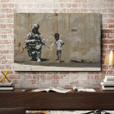 «Peace» par Bansky - impression sur toile tendue