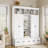 Hall Tree with Bench, 4 Doors, 5 Drawers and Adjustable Shelves-1470203008