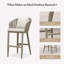 Tabouret de bar à dossier haut et à accoudoirs avec coussin et coussin amovibles PURPLE LEAF-395619103