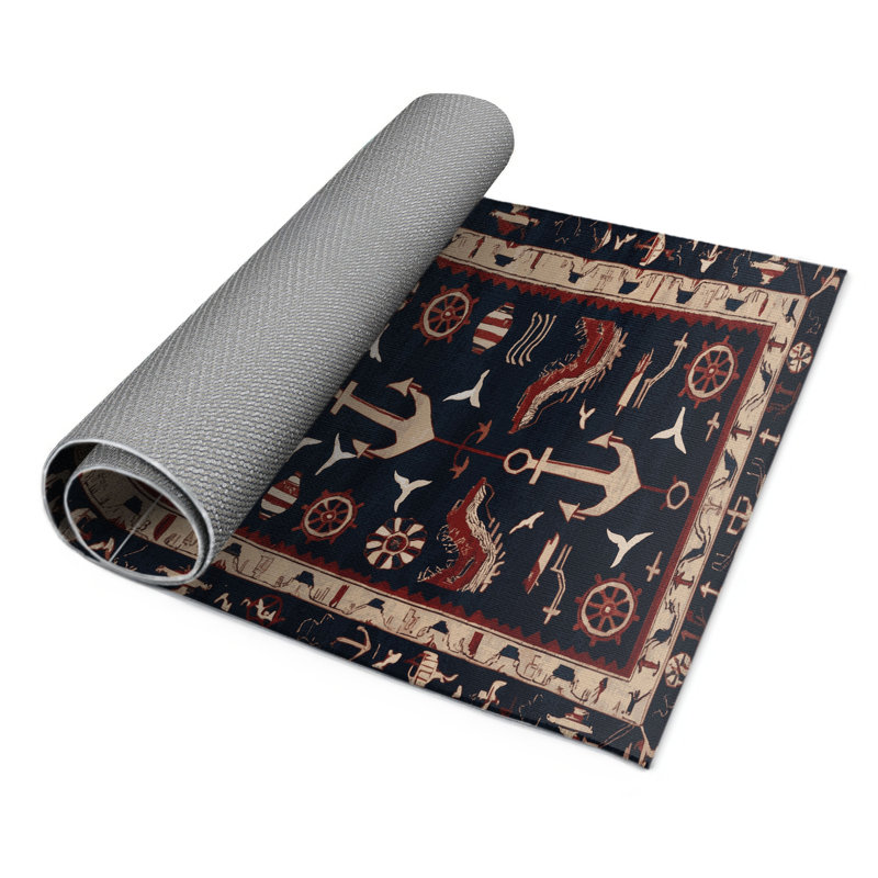 Tapis turc intérieur et extérieur gris, Rectangulaire 3 pi x 5 pi