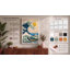 Great Wave Rising Japandi - Wrapped Canvas-216562336-216562338