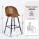 Catriana Swivel Upholstered Counter & Bar Stool with Metal Frame