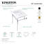 Lavabo console en laiton Kingstonian de 25 pouces avec pieds en laiton Kingston (8 pouces, 3 trous)-50890442
