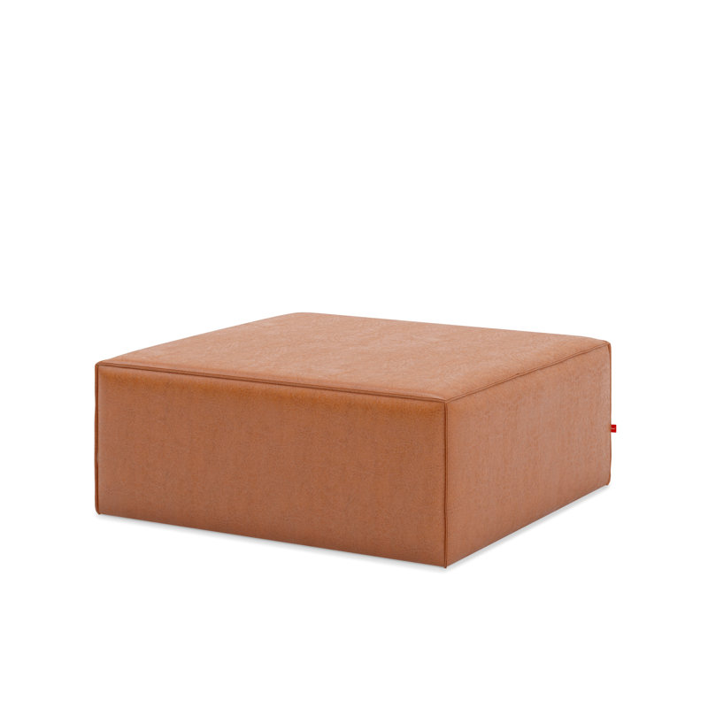 Mix Modular Ottoman, Vegan Appleskin Leather Cognac