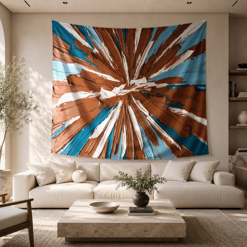 Tapisserie murale néo-expressionniste, 26 po x 36 po