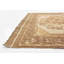 Tapis de zone en laine beige/brune 4 pi x 6 pi 3 po one-of-kind à la main noué la Earley