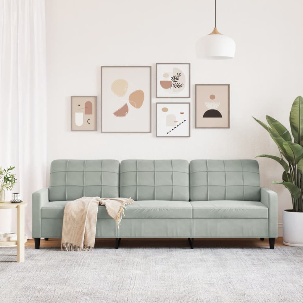 Vidaxl 3-Sitzer-Sofa Dunkelgrün 180 Cm Samt