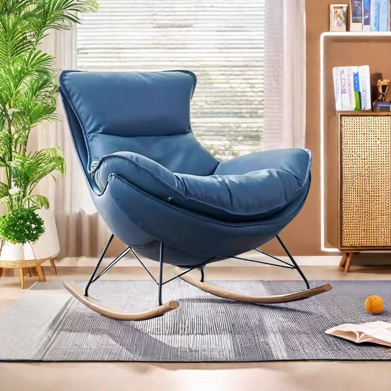 Chaise berçante décontractée et durable, Bleu