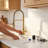 Industrial Single-Handle Spring Spout Kitchen Faucet with Pull-Down Sprayer (Set of 2)-128613758
