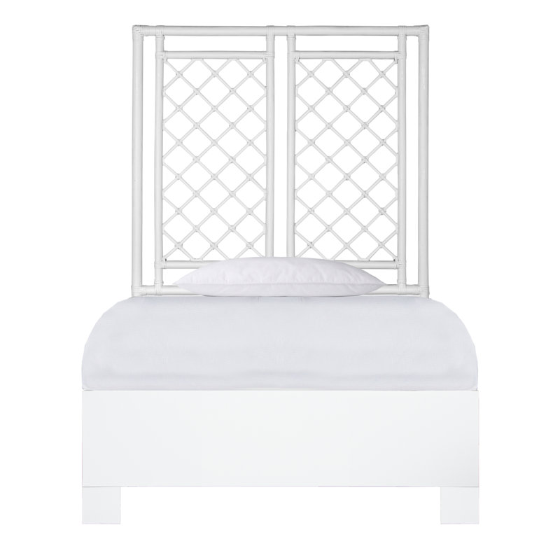 Low Profile Standard Bed, Extra-Long Twin, White