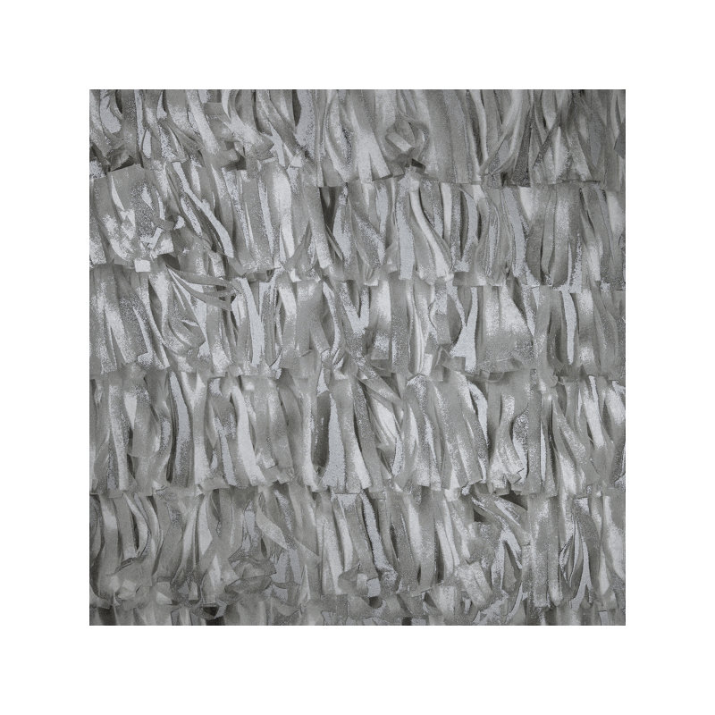 Salt Collection Shimmer Calma Paper Strips Design 10.05m x 53cm Wallpaper Roll, Black