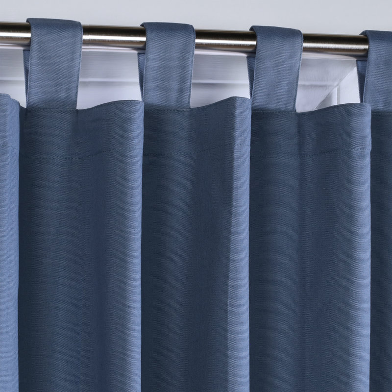 Mcgowen 40" Insulated Solid Color Curtain Valance, Blue