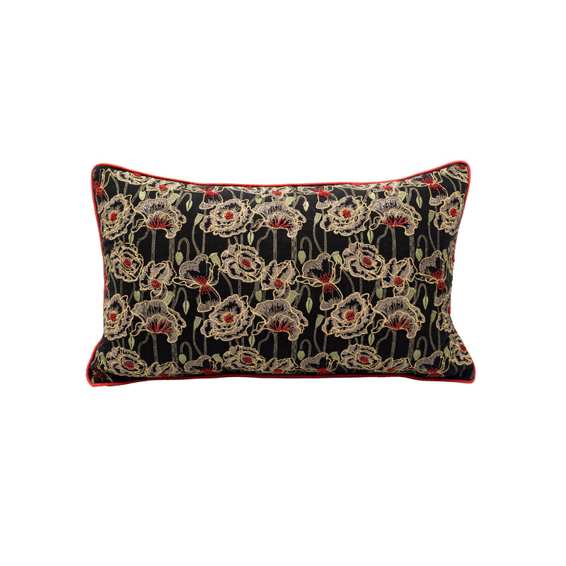 Embroidered Velvet Pillow Cover