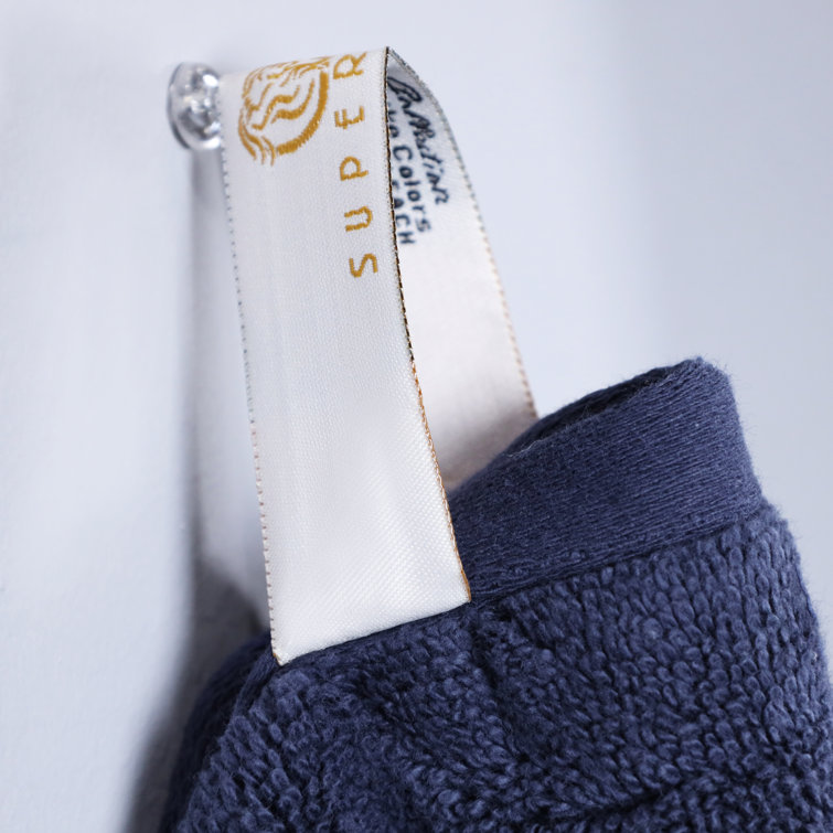 Turkish Cotton Solid Plush Heavyweight Hand Towel Set (Set of 6) Latitude Run Color: Blue