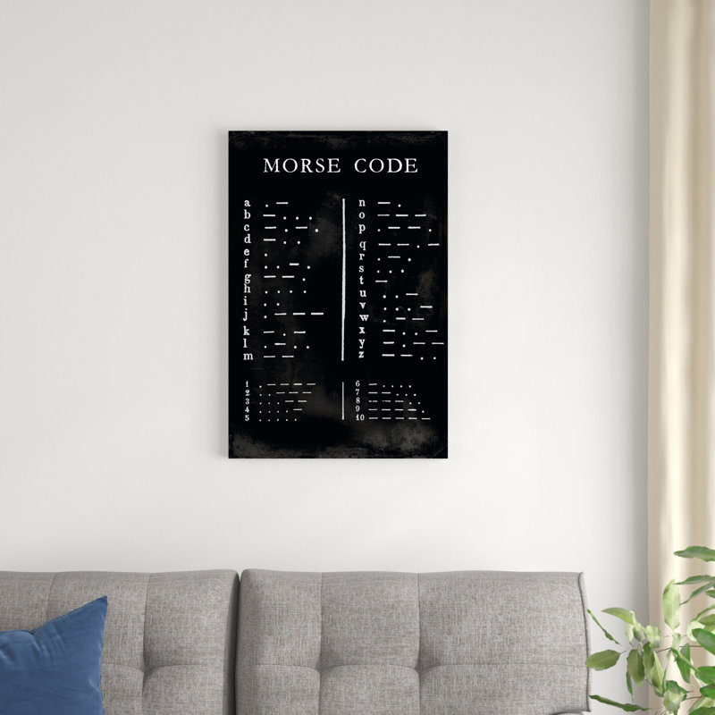 " Morse Code Chart " by Vision Studio, 30" H x 20" W