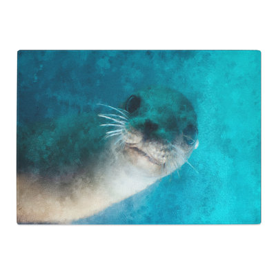 Face of a Seal Painting Chopping Board