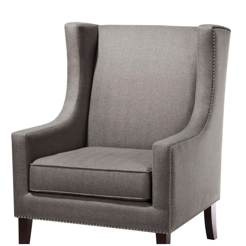Chaise, structure en bois franc de choix, coussin de siège amovible gris élégant