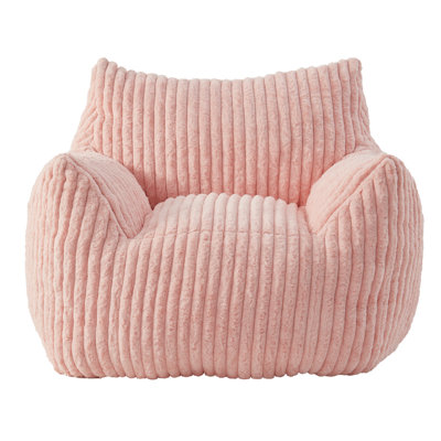 Grand fauteuil à billes moderne en fausse fourrure à compression, canapé paresseux spacieux pour la maison