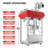 8 oz Commercial Countertop Popcorn Machine - 850W High Yield Red Popper with Warming Deck