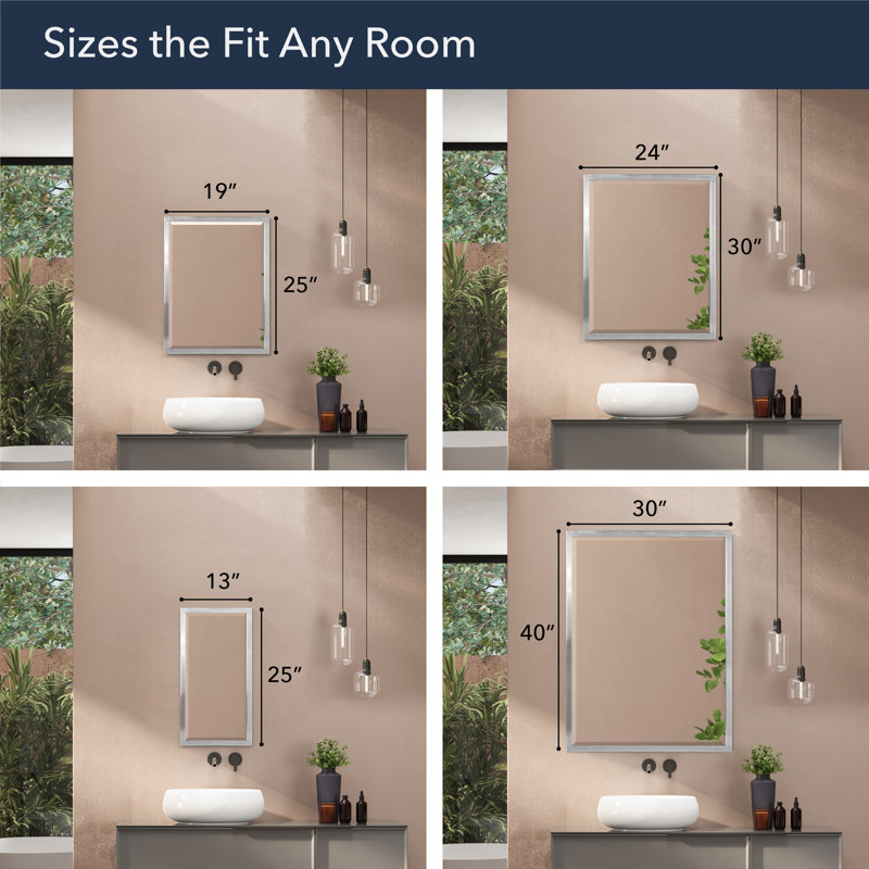 Miroir mural Nyha, 25,25 po x 19,25 po