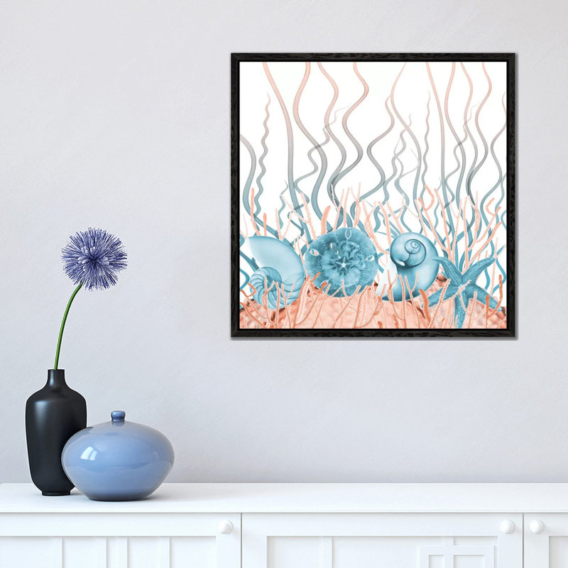 Aquatic Landscape II by Albert Koetsier - Print on Canvas, 45.72cm H x 45.72cm W x 3.81cm D, Black Framed