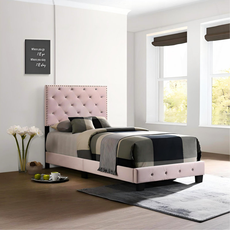 Charming Pink Twin Bed