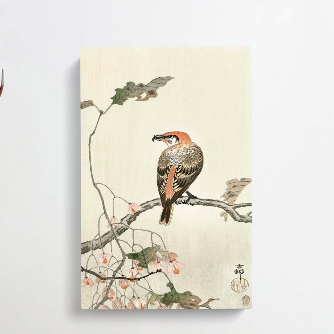 Crossbill on a Tree Branch by Ohara Koson - Wrapped Canvas