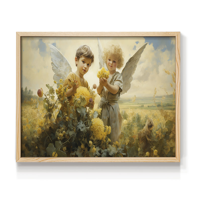 Angels From Above-XX - Reproduction encadrée - Restickable, H 8 po x l 10 po, Encadré naturel