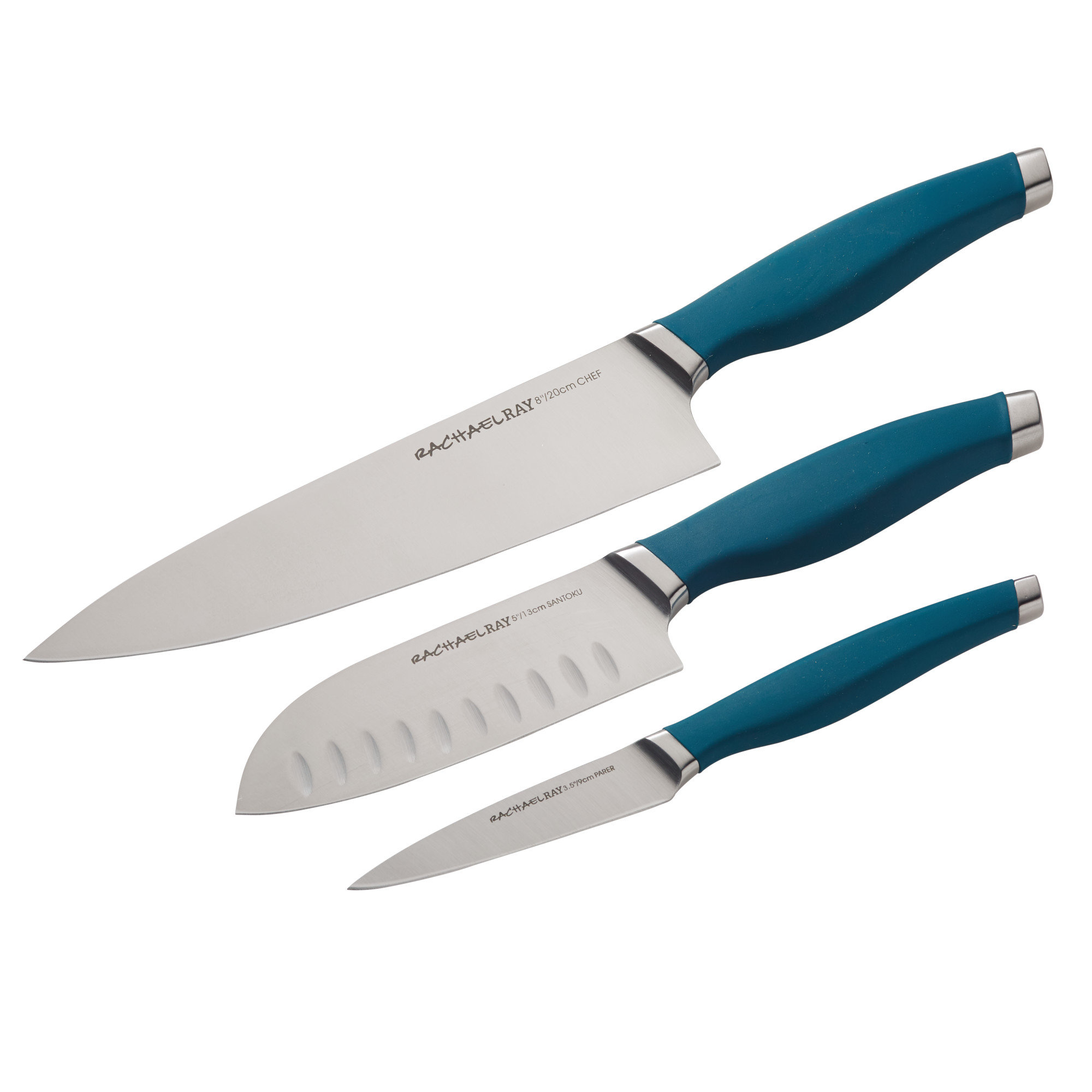 Rachel Rae Knives Rachael Ray 3 Piece Cutlery Japanese Stainless Steel Chef Knife Set ...