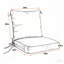 Ensemble de coussins de siège profond d'extérieur 24 po x 24 po - Coussins de mobilier de patio imperméables, résistants à la décoloration avec housses amovibles et sangles réglables