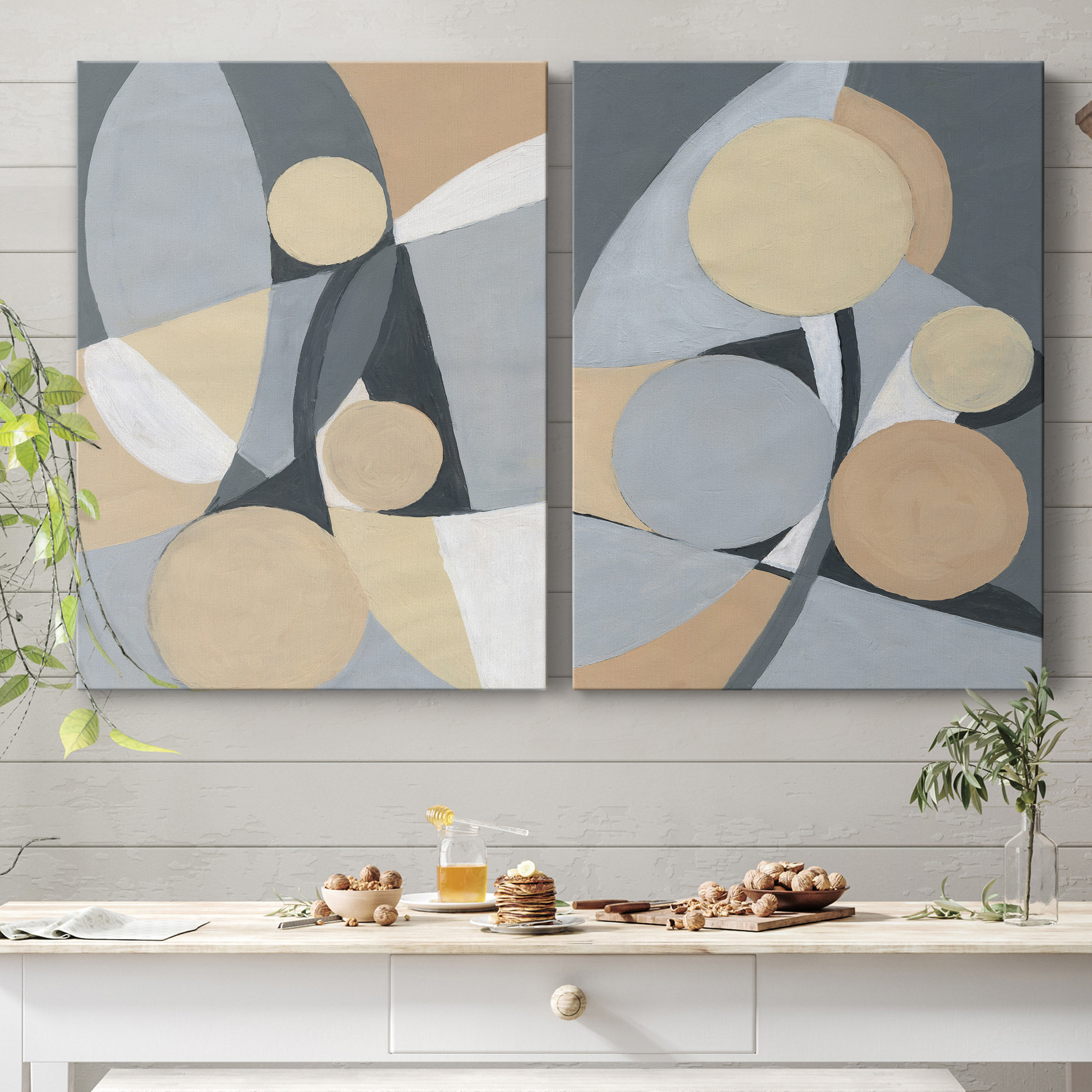 Ivy Bronx Millenium I - 2 Piece Painting Print Set & Reviews | Wayfair