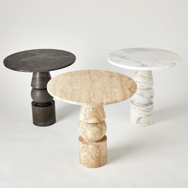 Cargo Marble End Table, Banswara White