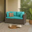 Kalinowski Premium Outdoor Loveseat With Adjustable Feet, Splash-Proof Cushions & Secure Seat Clips-109306386