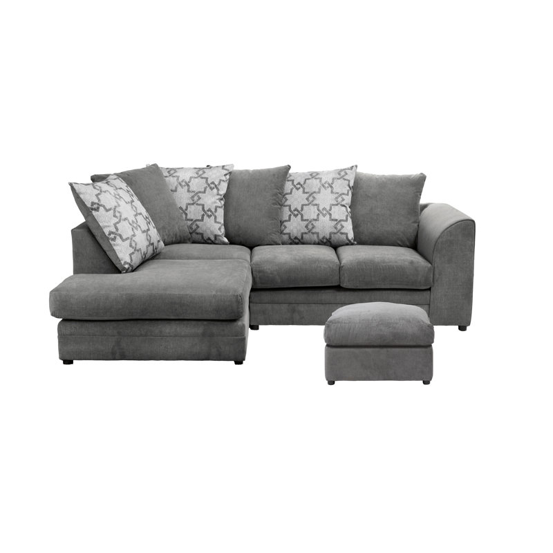 Arabella 2 - Piece Living Room Set, Left Hand, Pewter/Grey