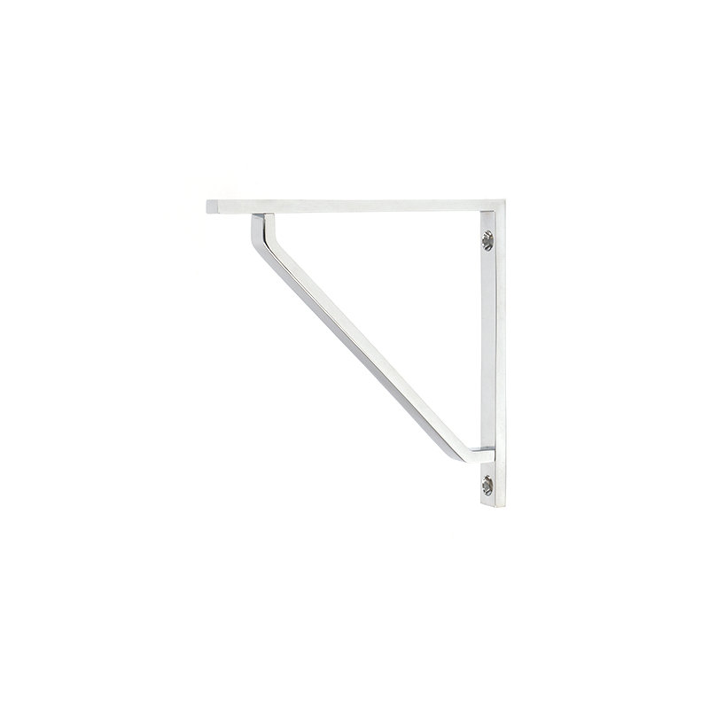 Barton Shelf Bracket, Polished Chrome, 15cm H x 5.9cm W x 1.5cm D
