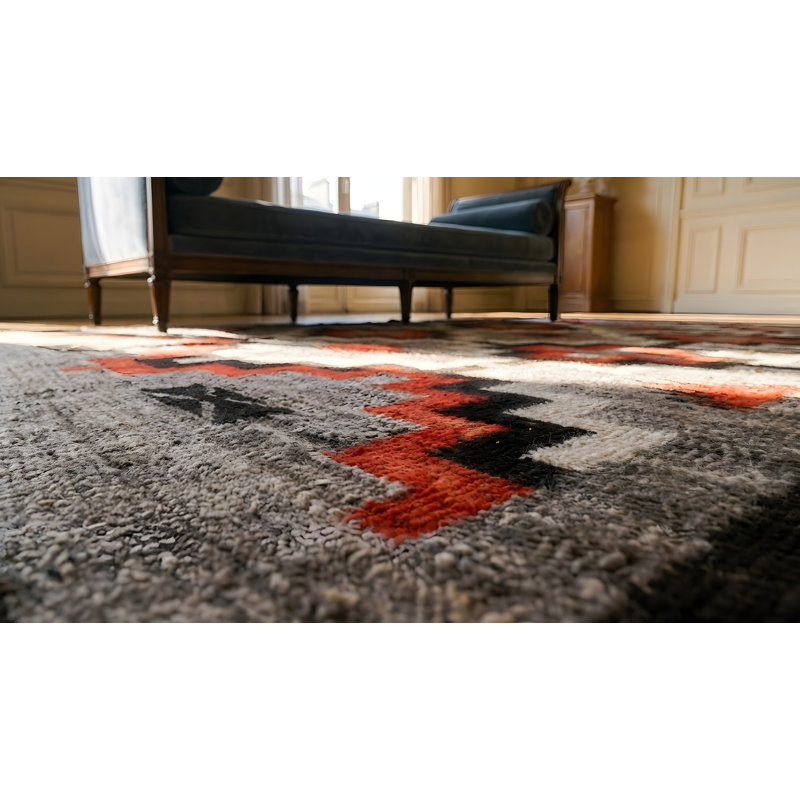 Petit tapis rectangulaire en laine Navajo