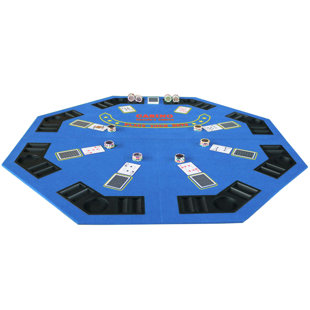 48" IDS Octagon Foldable Poker Table Casino Game Top with Carrying Bag for 8 Players