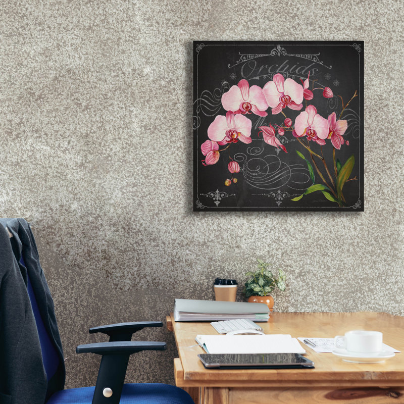  «Orchids 2» par Jean Plout, art mural sur toile, H 26 po x l 26 po