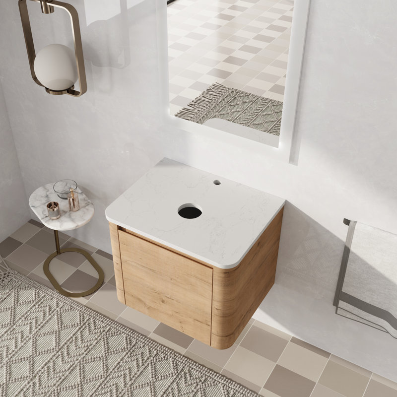 Base de meuble-lavabo simple 24 po, Naturel
