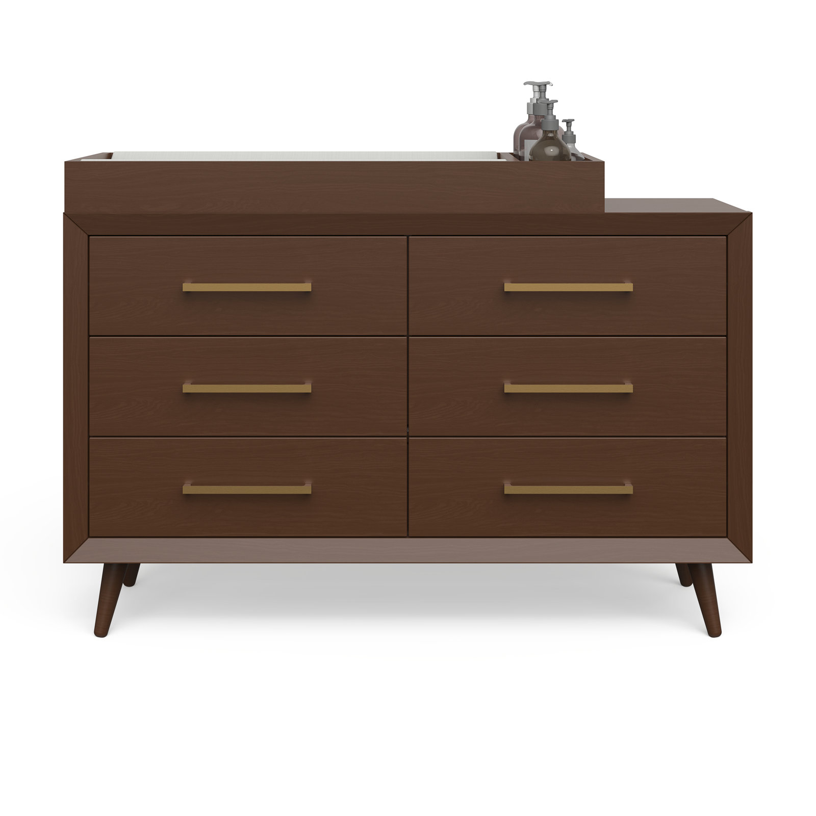 Universal Changing Table Topper, Toasted Chestnut