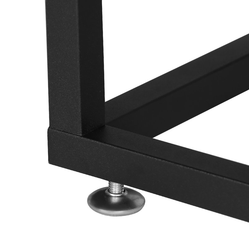 Camillie 24'' Tall C Table End Table, Black Top/Black Base