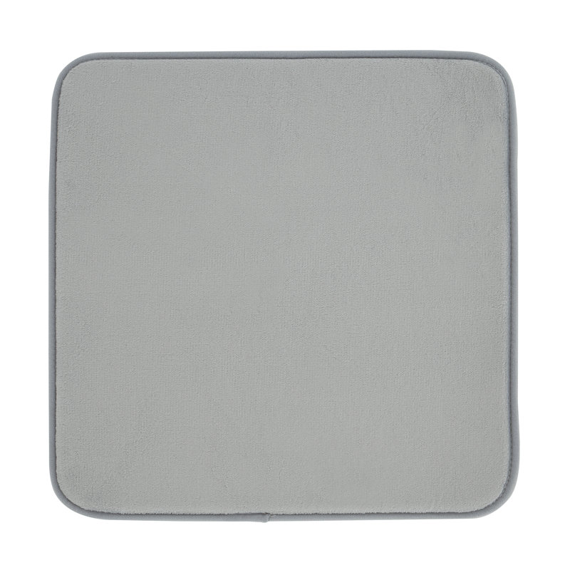 Anti-Bacterial Memory Foam Shower Mat, Silver