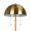 Lampe sur pied 2 lumières en laiton doré 58 po avec accents en rotin naturel Saluzzo