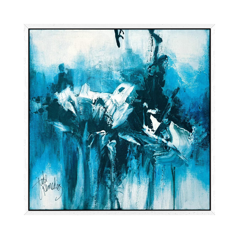 Where The Forest Meets The Sky by Jude Remedios - Painting on Canvas, 93.98cm H x 93.98cm W x 3.81cm D, White Framed
