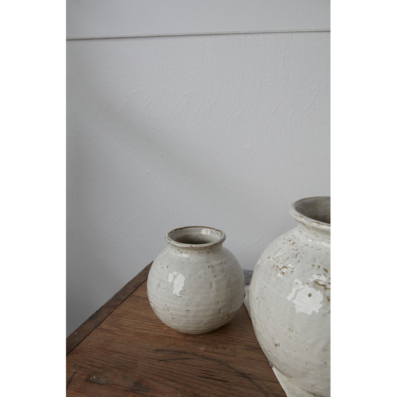 Jesiah Handmade Ceramic Table Vase, 4.25" H x 4.5" W x 4.5" D