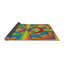 Tapis bleu/orange/vert à motif-679317241