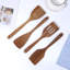 Ensemble d'ustensiles en bois 10 pièces pour la cuisine - Spatules, cuillères et pinces pour casseroles antiadhésives en bois d'acacia
