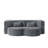Sleeper Sofa with 2 Pillows (Dark Gray)