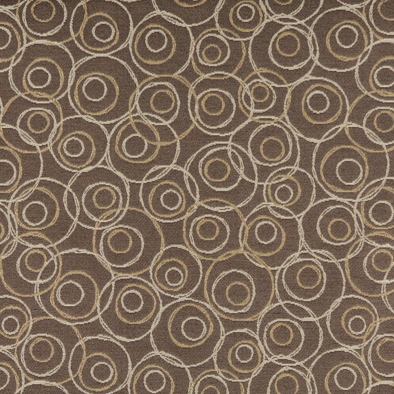 Tissu géométrique circulaire, Brun